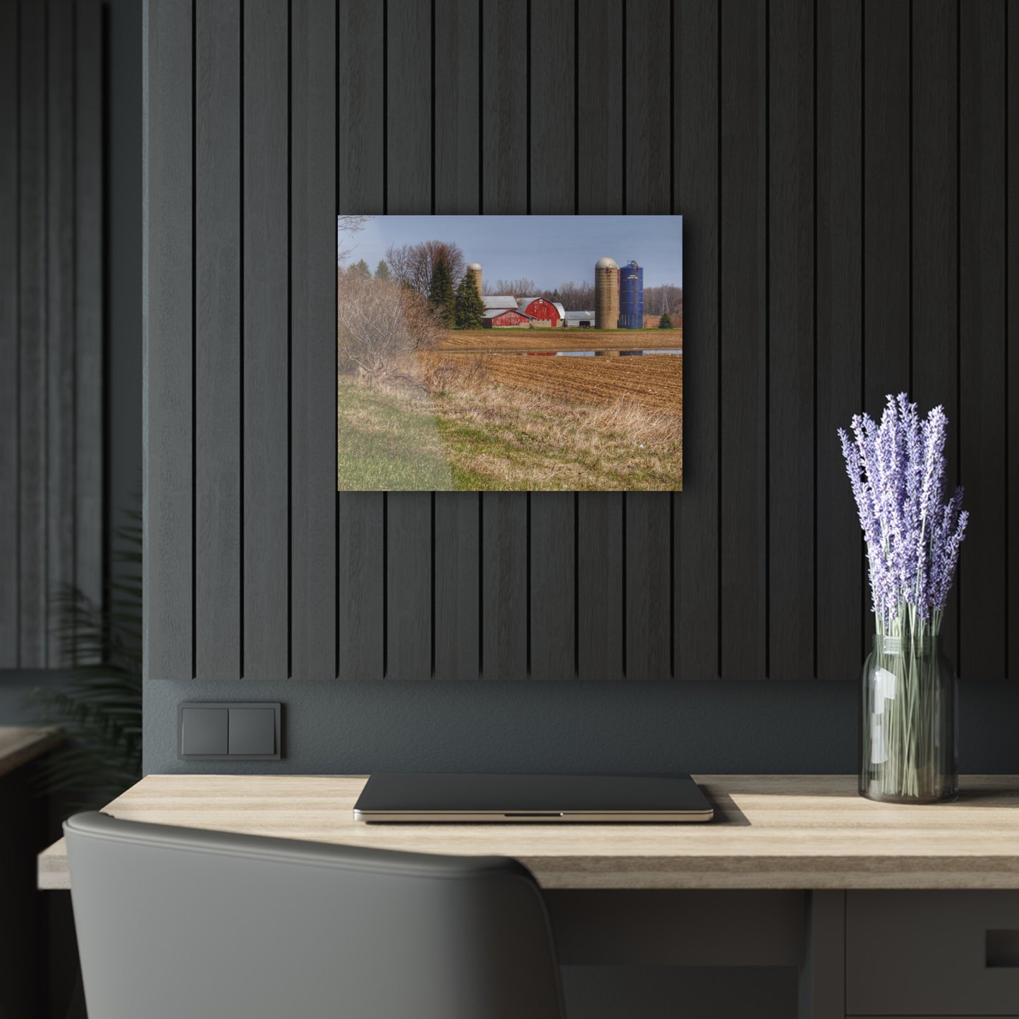U R There Photography M-24 Northern Reds Farm Rustic Farmhouse Acrylic Wall Print