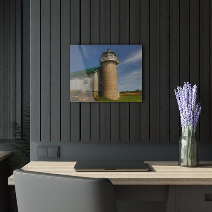 U R There Photography Phelps Road Lighthouse Barn II Rustic Farmhouse Acrylic Wall Print