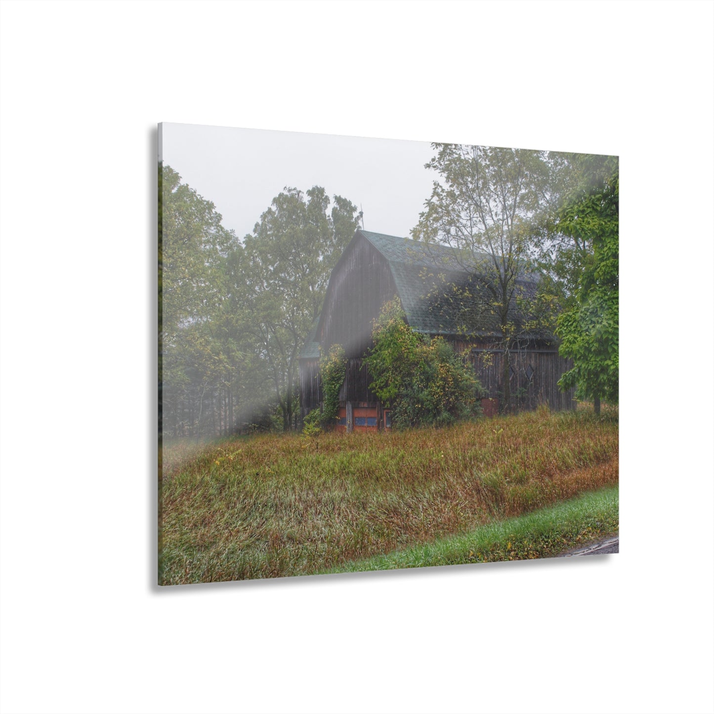 U R There Photography Metamora Road Grey Rustic Farmhouse Acrylic Wall Print