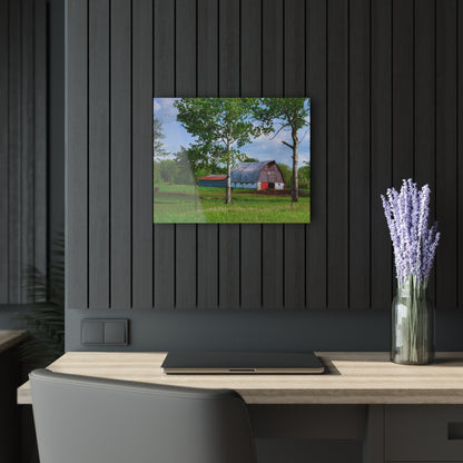 U R There Photography Shepard Road Hillman Red Rustic Farmhouse Acrylic Wall Print