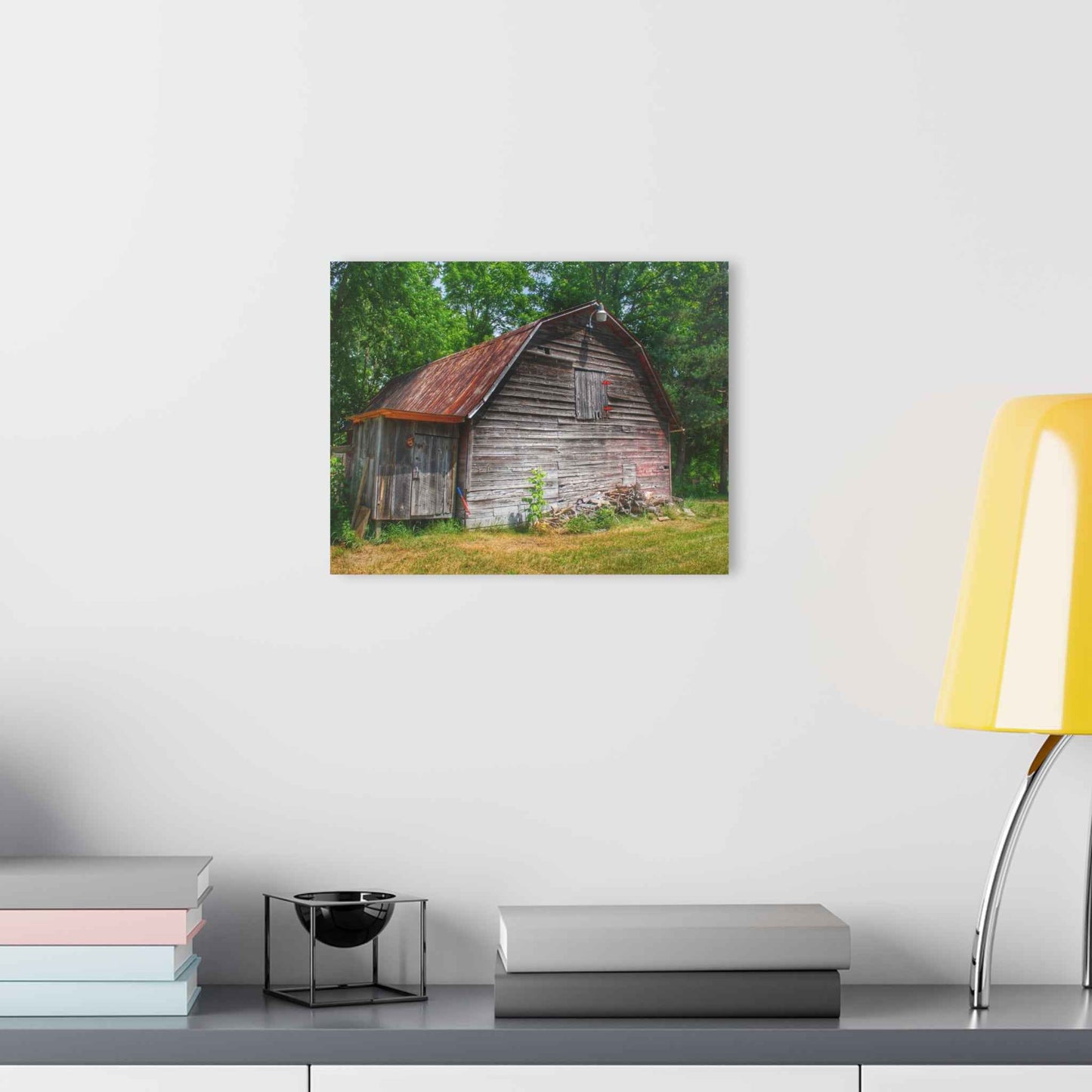 U R There Photography Roadside Grey Rustic Farmhouse Acrylic Wall Print