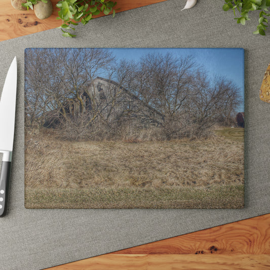 U R There Photography Fargo Road Forgotten Rustic Farmhouse Tempered-Glass Cutting Board