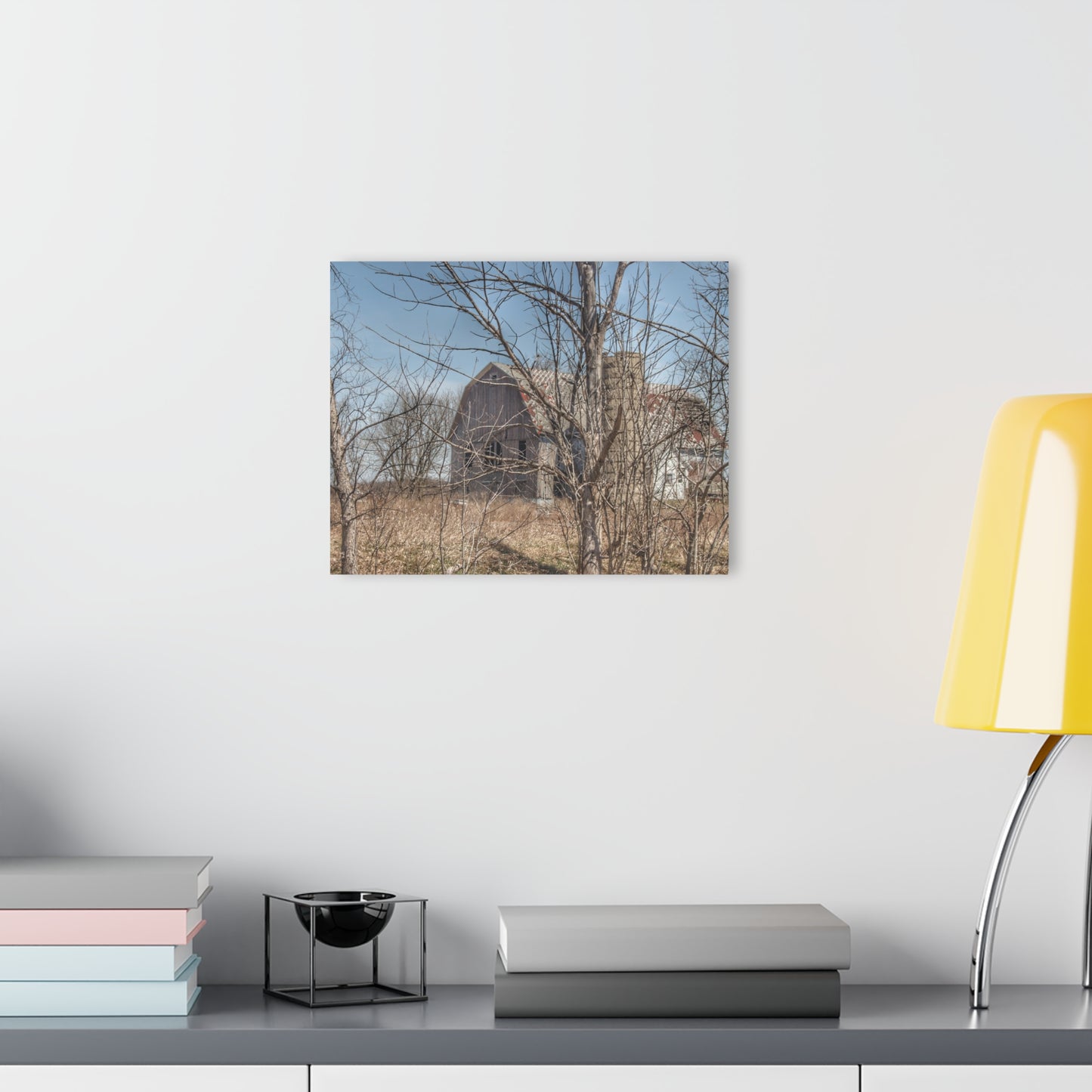 U R There Photography Hill Road Hidden Grey I Rustic Farmhouse Acrylic Wall Print