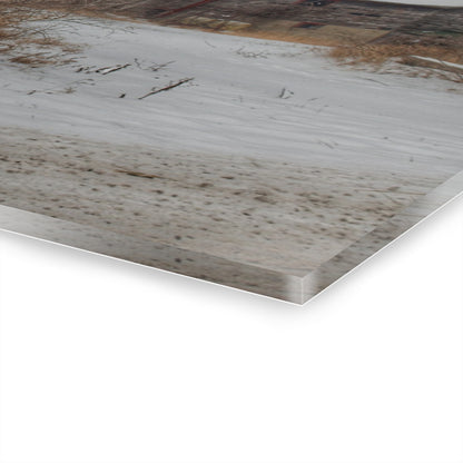 U R There Photography Midwinter Red Rustic Farmhouse Acrylic Wall Print