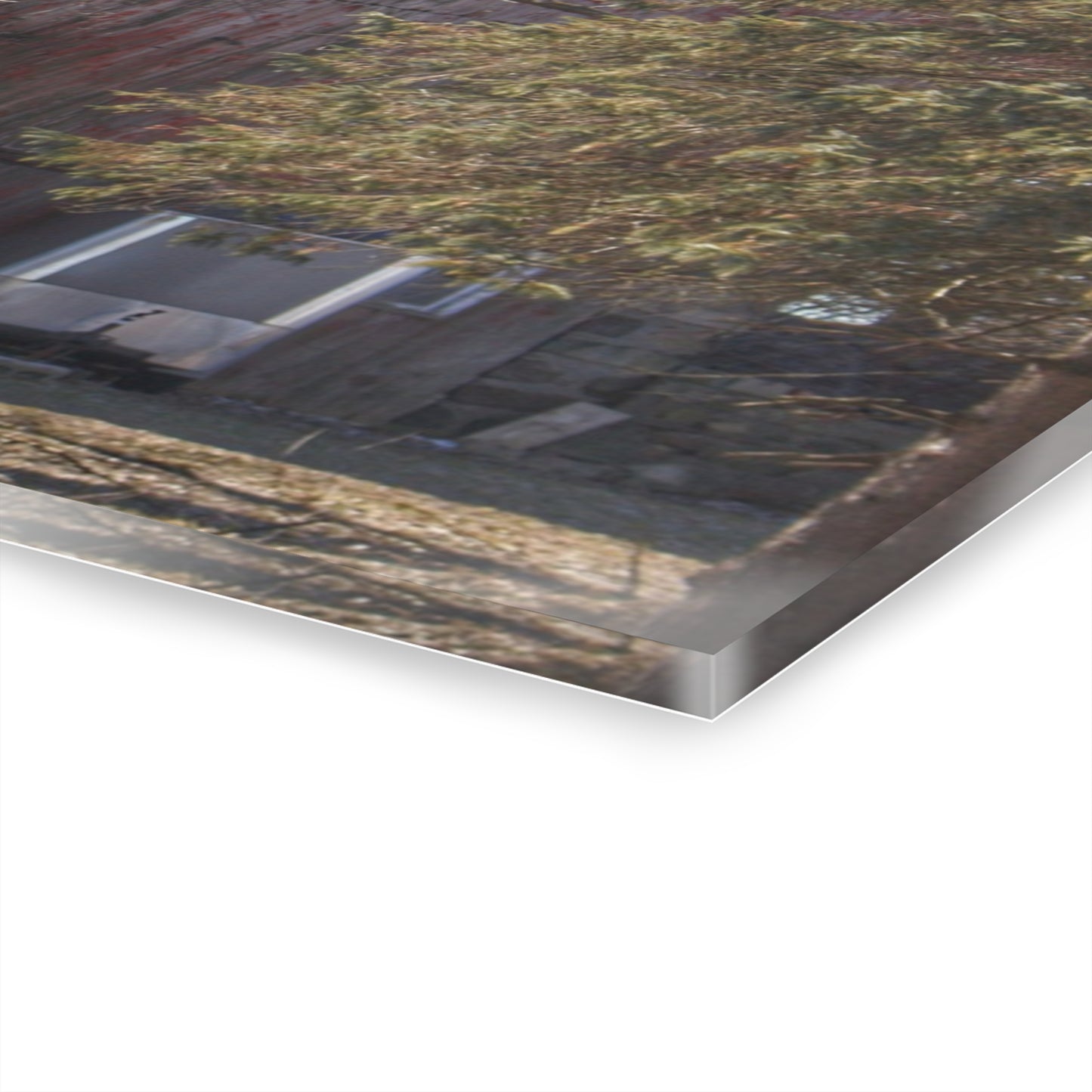 U R There Photography Lakeville Road Hidden Red Rustic Farmhouse Acrylic Wall Print