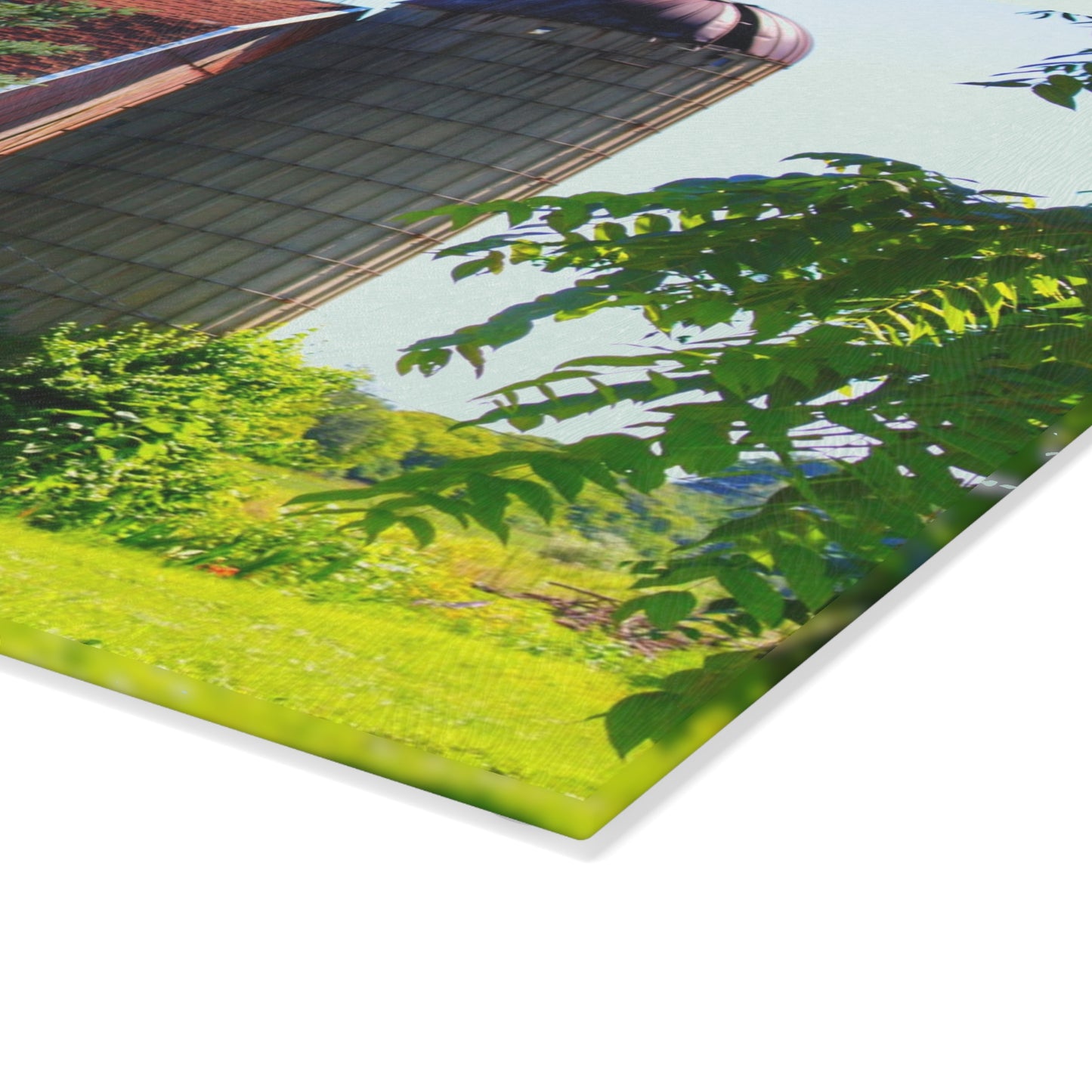 U R There Photography Atwell Road Hidden Rustic Farmhouse Tempered-Glass Cutting Board