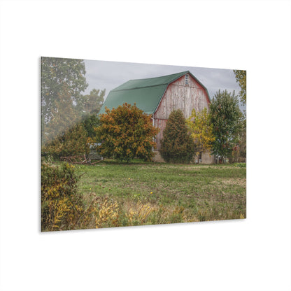 U R There Photography Elmwood Road Red II Rustic Farmhouse Acrylic Wall Print
