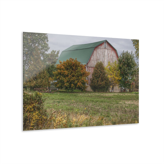 U R There Photography Elmwood Road Red II Rustic Farmhouse Acrylic Wall Print