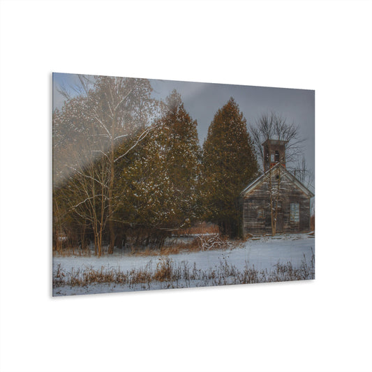 U R There Photography Vermilya Schoolhouse I Rustic Farmhouse Acrylic Wall Print
