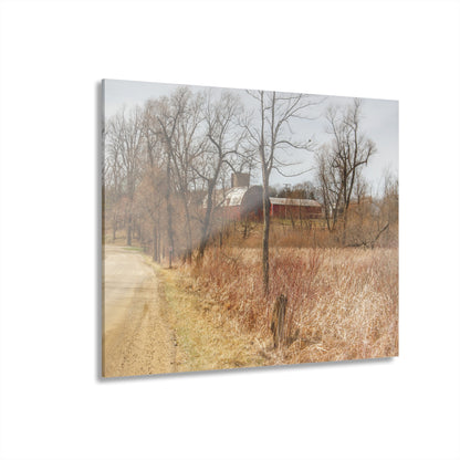 U R There Photography Hough Road Hidden Reds Rustic Farmhouse Acrylic Wall Print