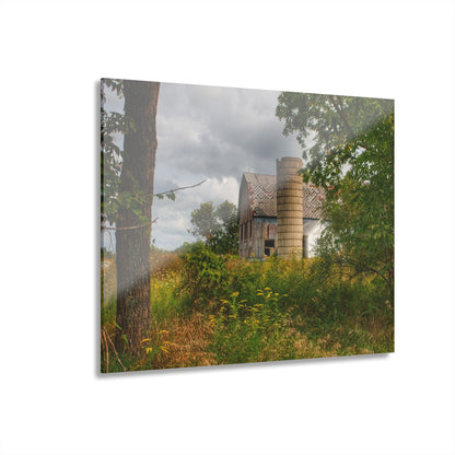 U R There Photography Hill Road Roadside Grey III Rustic Farmhouse Acrylic Wall Print
