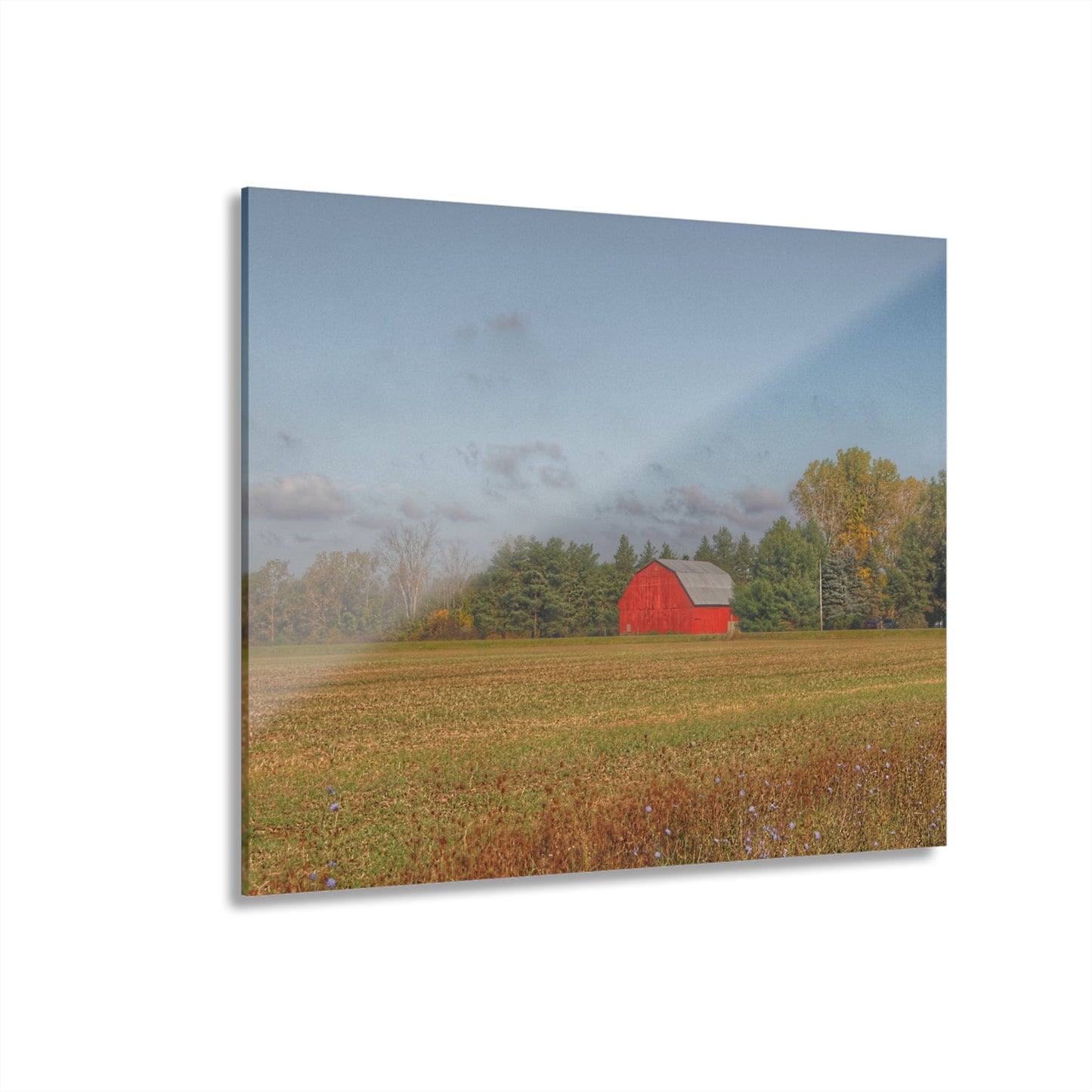 U R There Photography Fargo Road Little Red Rustic Farmhouse Acrylic Wall Print