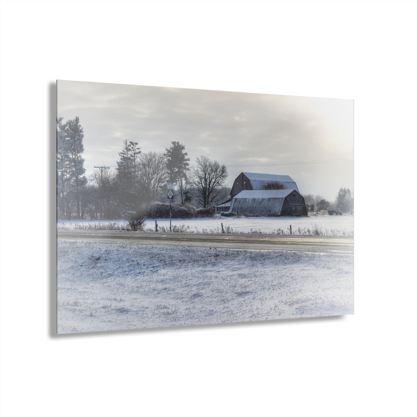 U R There Photography Otter Lake Road Greys Rustic Farmhouse Acrylic Wall Print