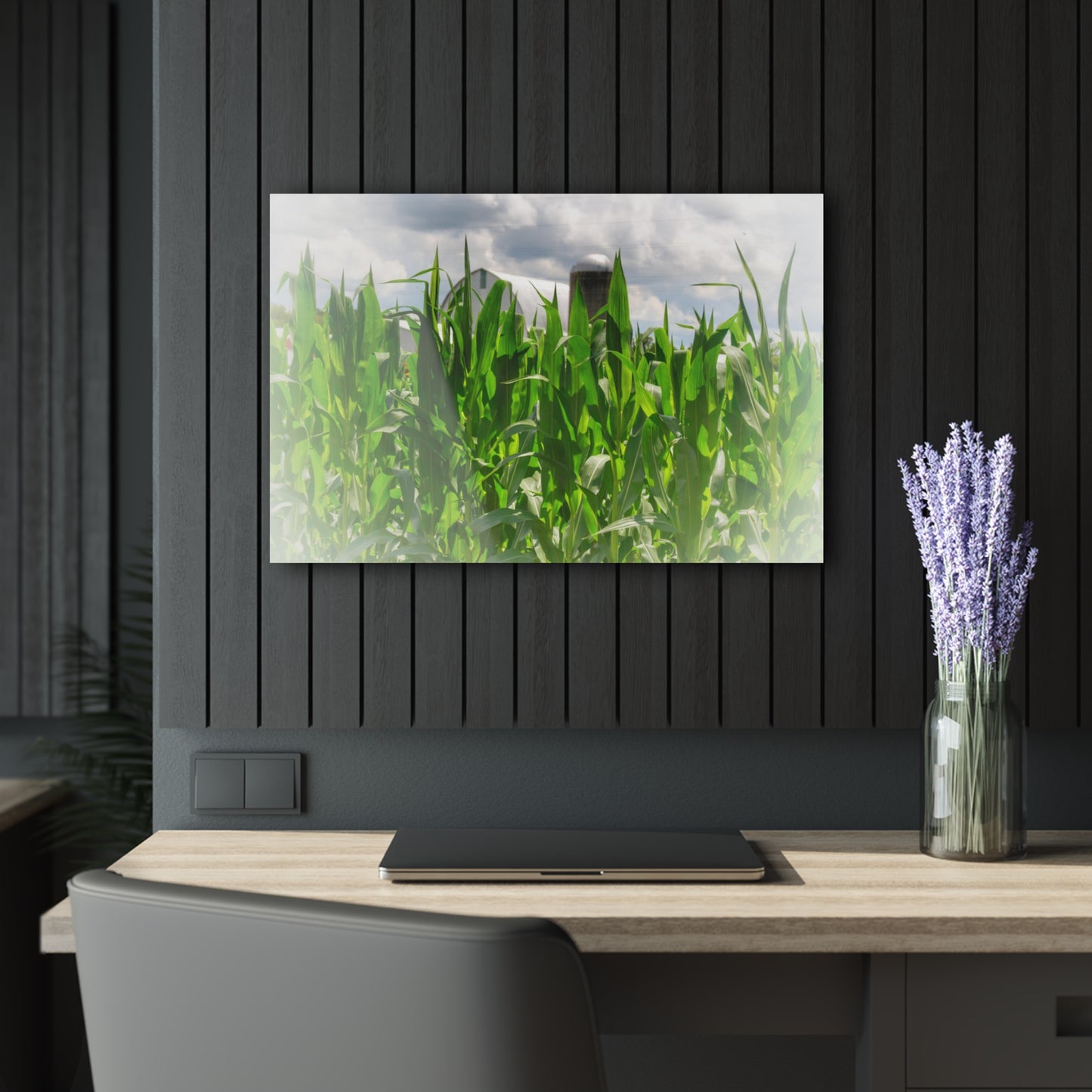 U R There Photography Beyond the Corn in Millington Rustic Farmhouse Acrylic Wall Print