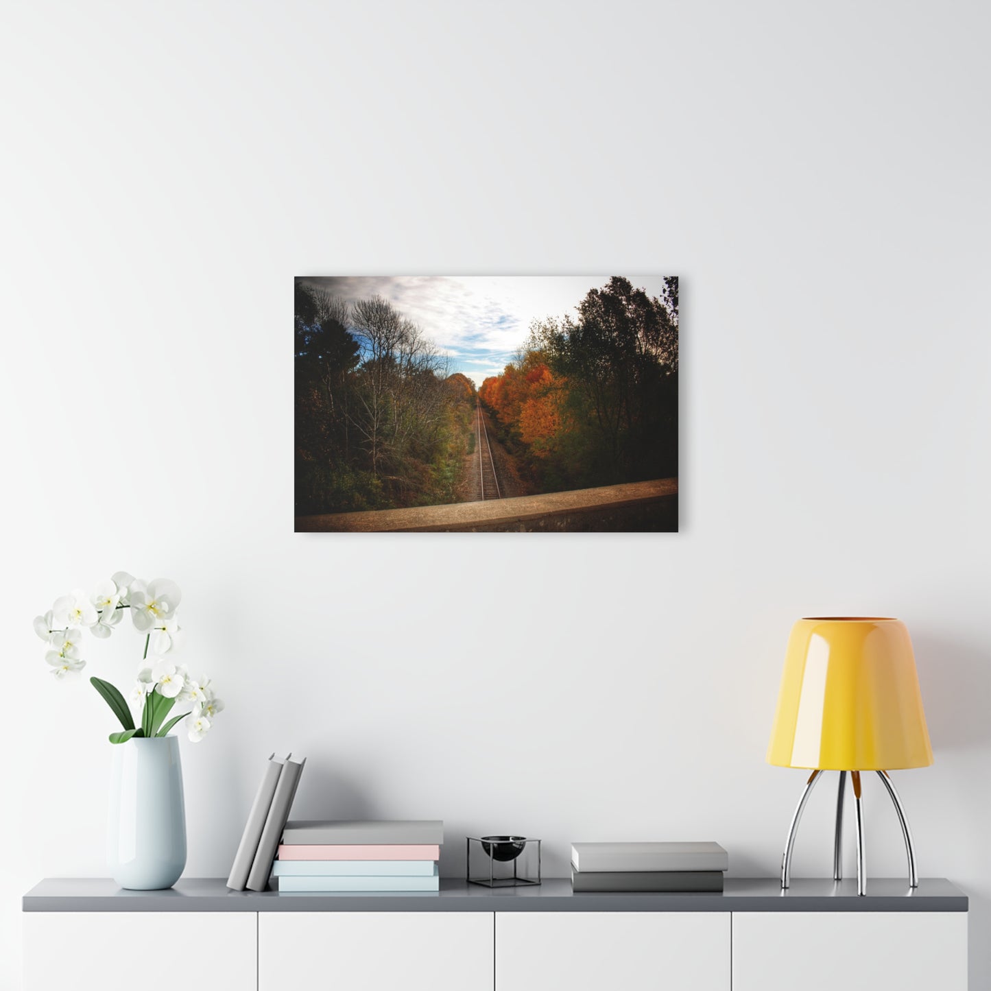 U R There Photography Above the Tracks in Vassar Rustic Farmhouse Acrylic Wall Print