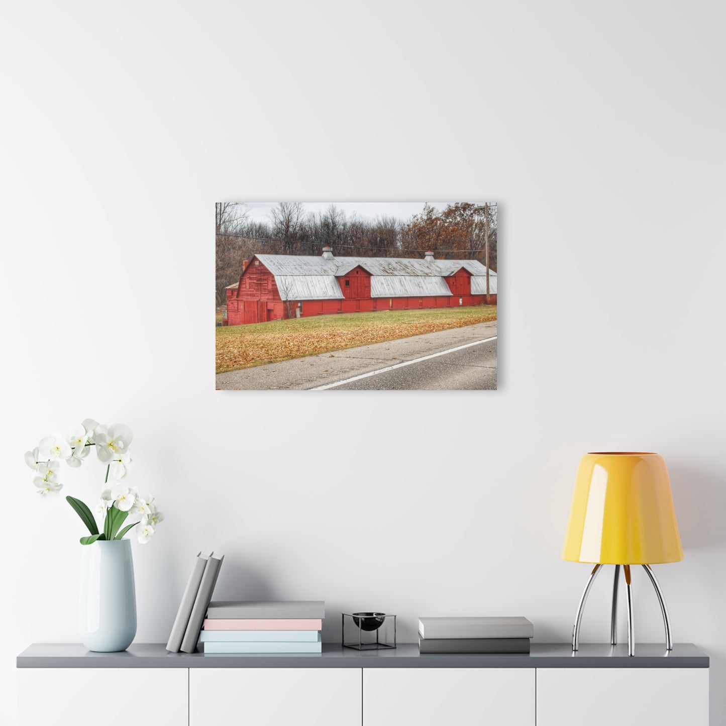 U R There Photography Caseville Red Rustic Farmhouse Acrylic Wall Print