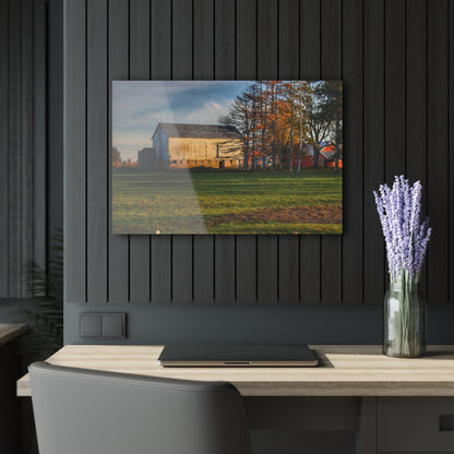 U R There Photography Peck Road White Rustic Farmhouse Acrylic Wall Print