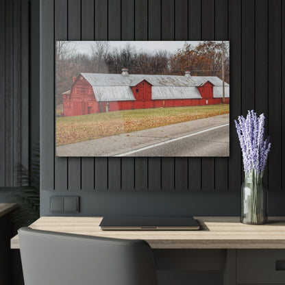 U R There Photography Caseville Red Rustic Farmhouse Acrylic Wall Print
