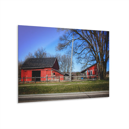 U R There Photography Imlay Reds Rustic Farmhouse Acrylic Wall Print