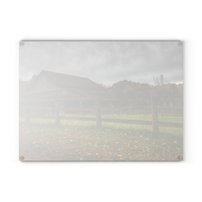 U R There Photography Chalet Grey I Rustic Farmhouse Tempered-Glass Cutting Board