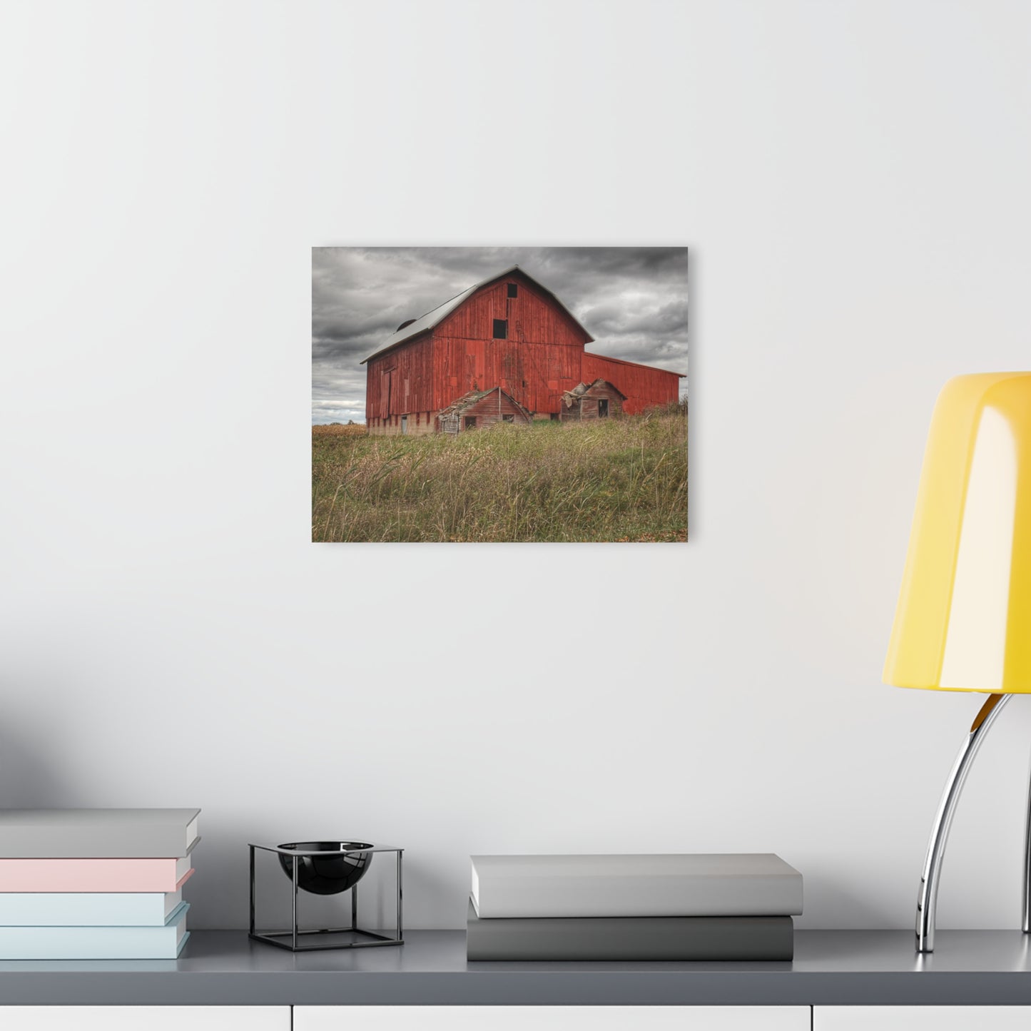 U R There Photography Horton Hilltop Red Rustic Farmhouse Acrylic Wall Print