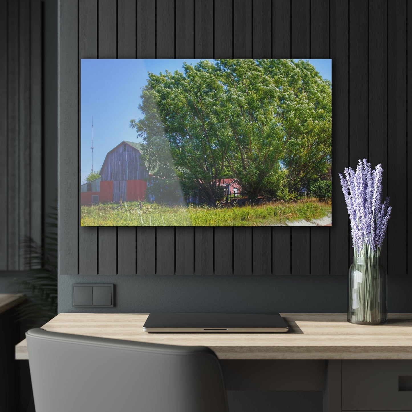 U R There Photography East Farrand Grey Rustic Farmhouse Acrylic Wall Print