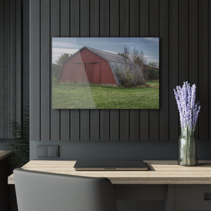 U R There Photography Piersonville Road Red Quonset Rustic Farmhouse Acrylic Wall Print