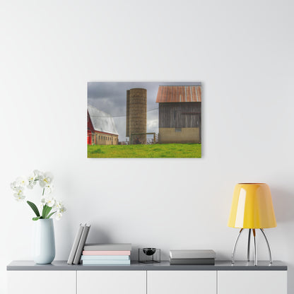 U R There Photography Clothier Road Grey and Silo Rustic Farmhouse Acrylic Wall Print