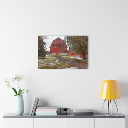 U R There Photography West Barnes Lake Reds Rustic Farmhouse Acrylic Wall Print