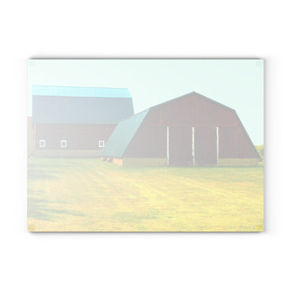 U R There Photography Baldwin Barn Brothers I Rustic Farmhouse Tempered-Glass Cutting Board