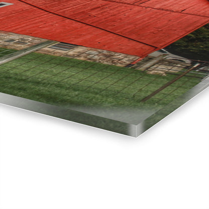 U R There Photography Elba Road Red I Rustic Farmhouse Acrylic Wall Print