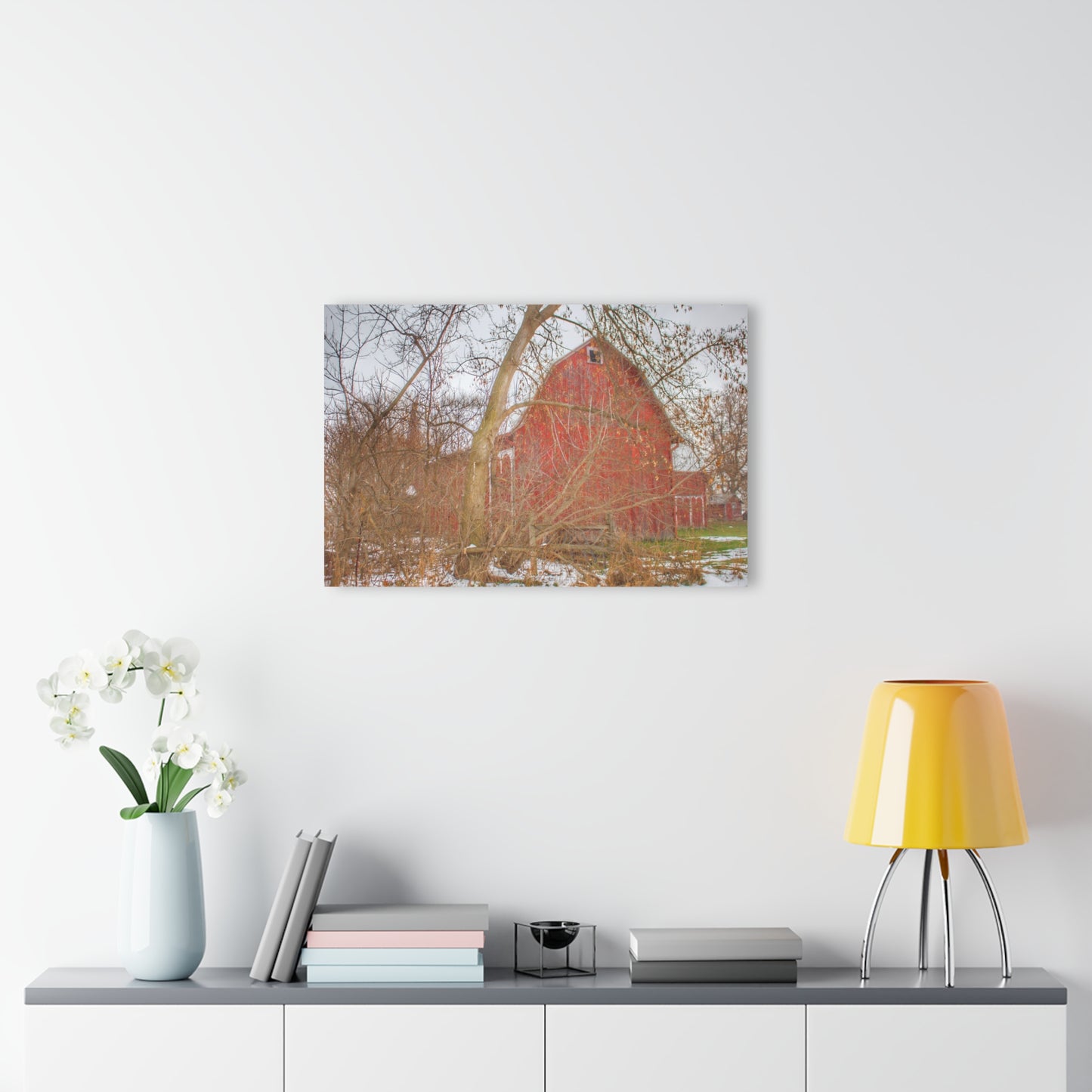 U R There Photography Holmes Road Red I Rustic Farmhouse Acrylic Wall Print