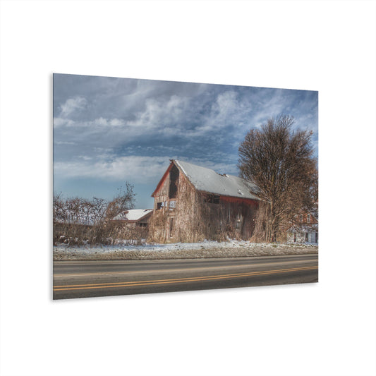 U R There Photography Almont Van Dyke Red II Rustic Farmhouse Acrylic Wall Print 14 "x 11"