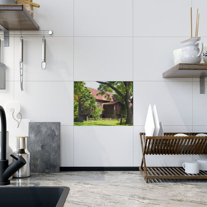 U R There Photography Oxford Rusted Red I Rustic Farmhouse Decorative Ceramic Tile