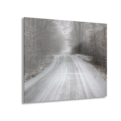 U R There Photography Cold Country Roads Rustic Farmhouse Acrylic Wall Print