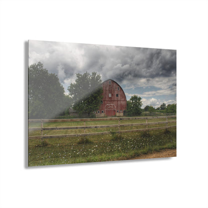 U R There Photography Elba Township Red Rustic Farmhouse Acrylic Wall Print