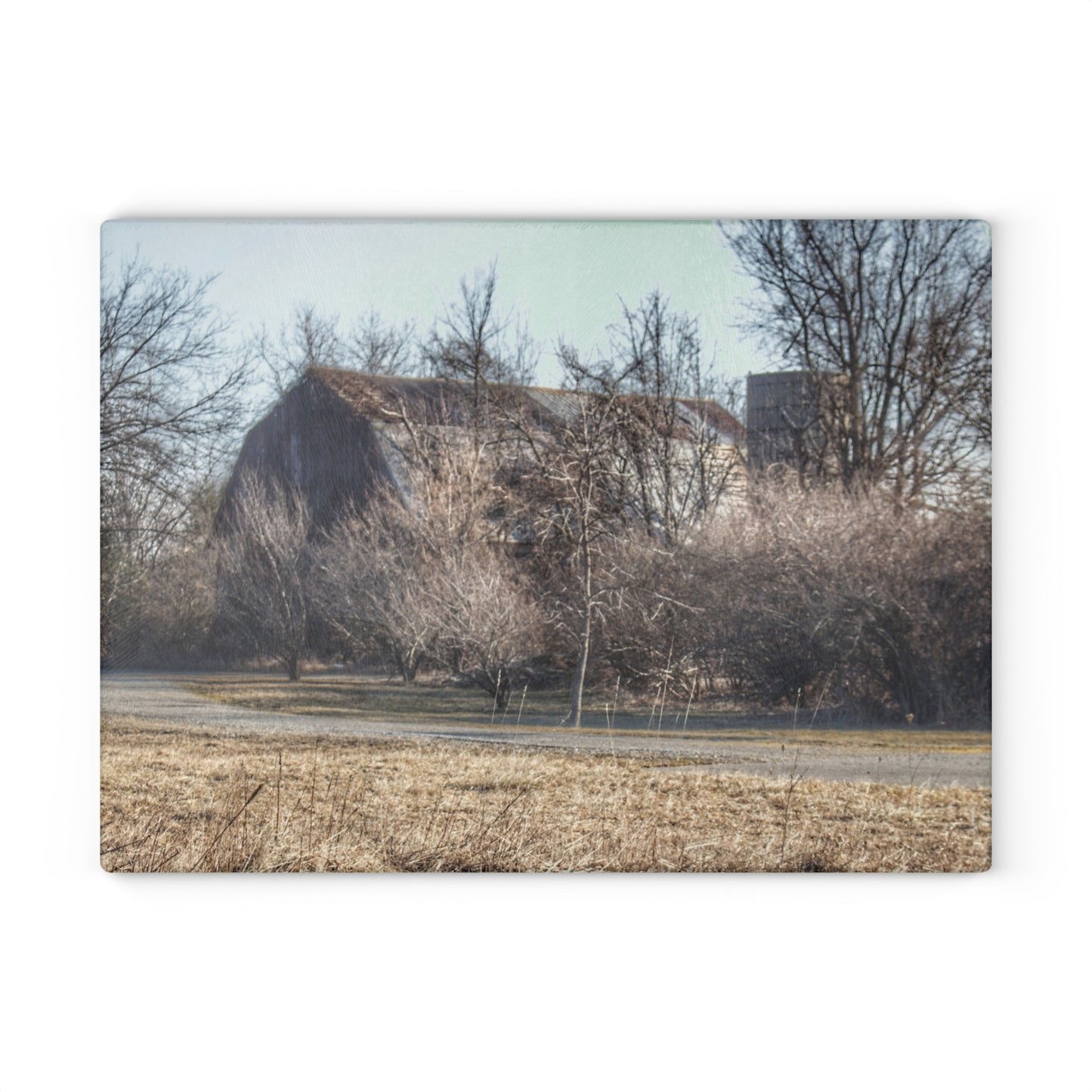U R There Photography Weyer Road Hidden Rustic Farmhouse Tempered-Glass Cutting Board