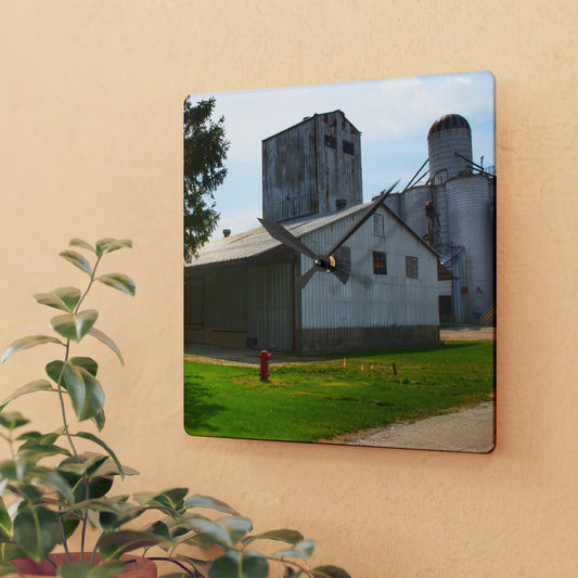 Rustic Farmhouse Wall Clock featuring Unionville Grainery