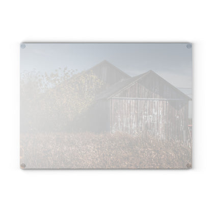 U R There Photography Fulmer Road Greys Rustic Farmhouse Tempered-Glass Cutting Board