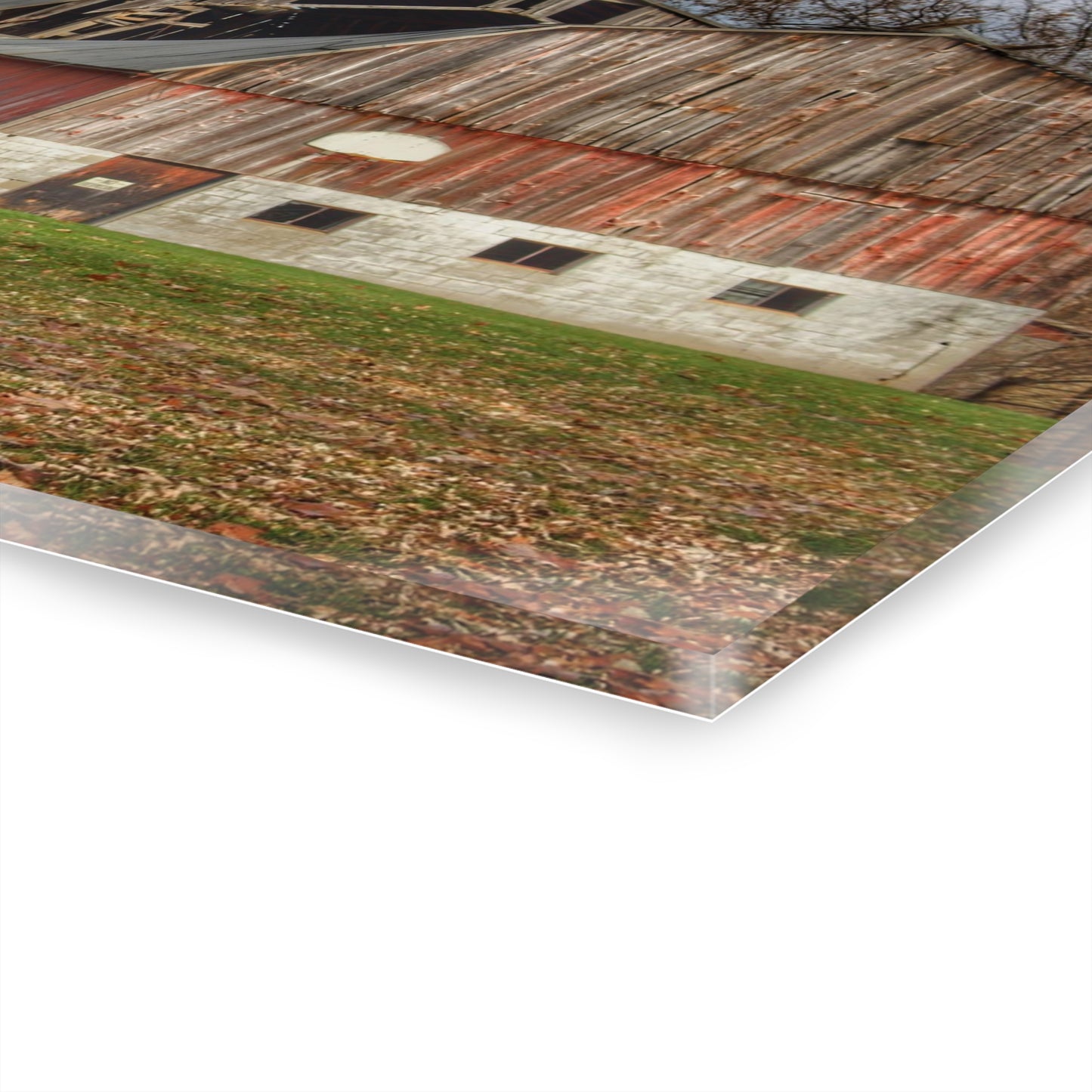 U R There Photography Crawford Road Old Red Rustic Farmhouse Acrylic Wall Print