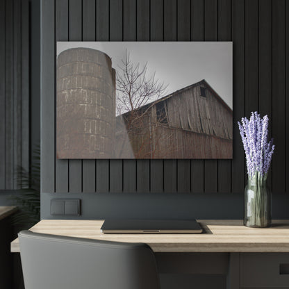 U R There Photography Brandon Hill Grey Rustic Farmhouse Acrylic Wall Print
