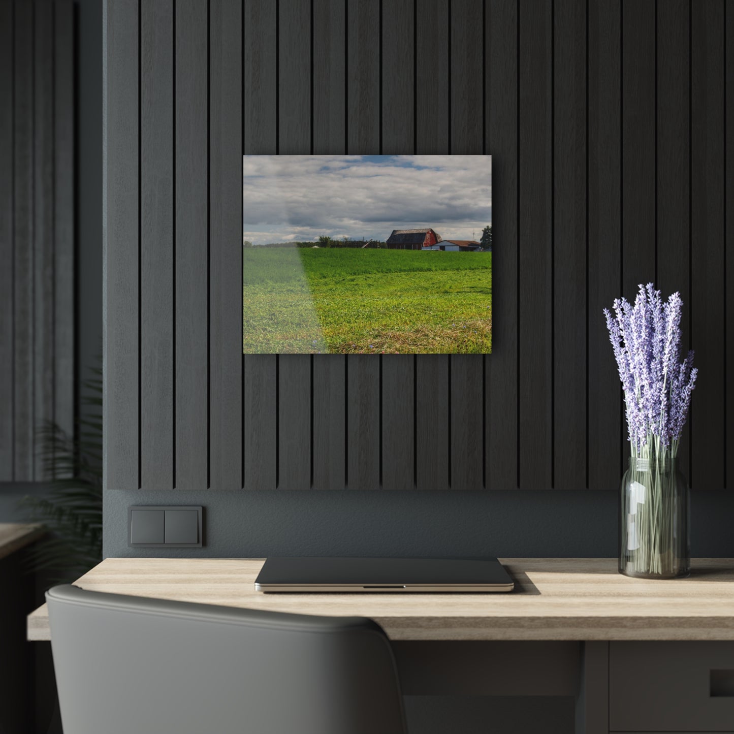 U R There Photography Across the Field in Kingston Rustic Farmhouse Acrylic Wall Print