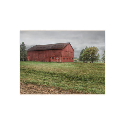 U R There Photography Birch Road Red Rustic Farmhouse Decorative Ceramic Tile