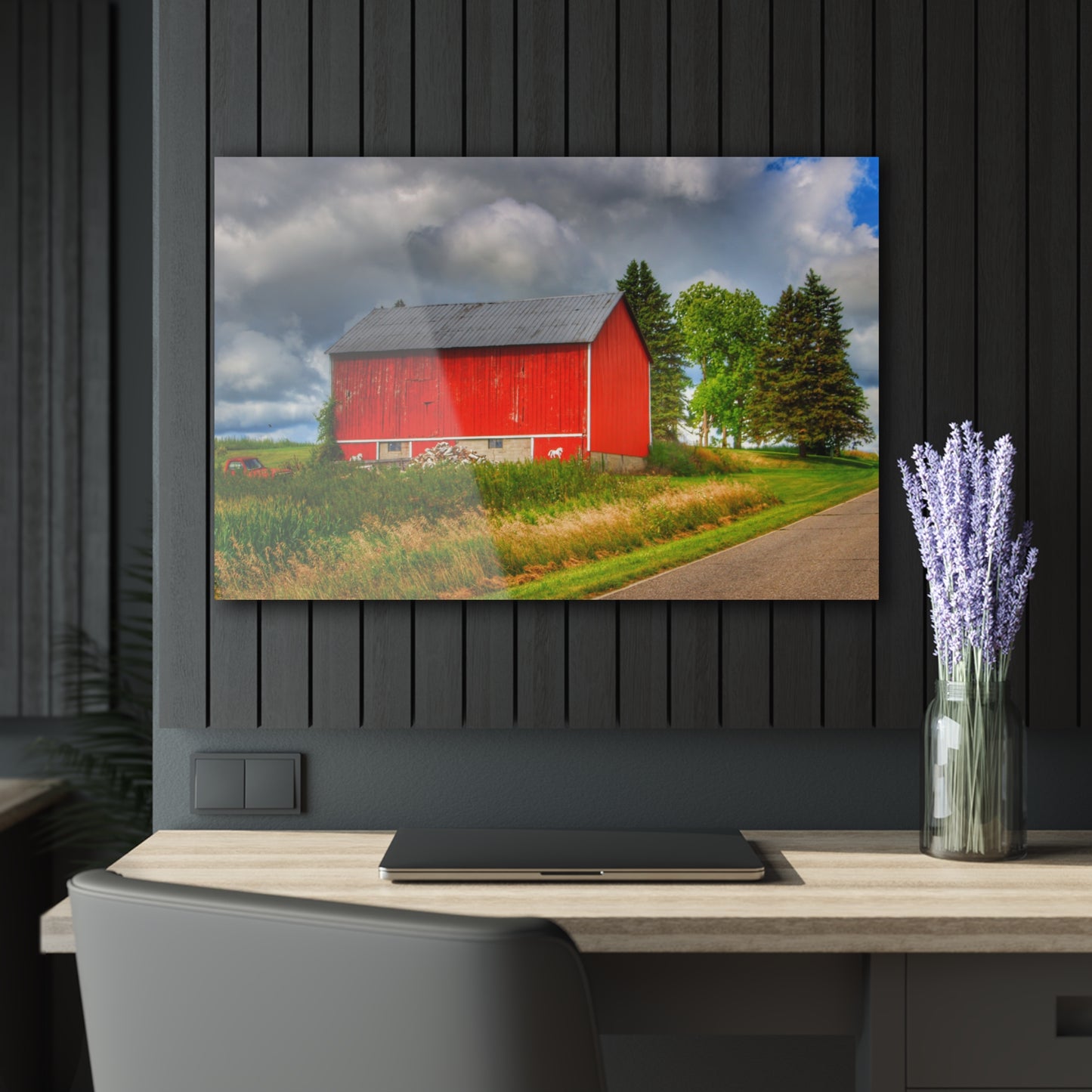 U R There Photography West Brown Horse Barn Rustic Farmhouse Acrylic Wall Print