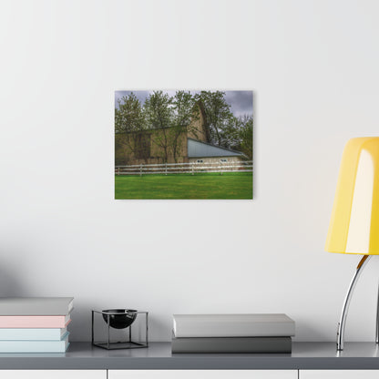 U R There Photography Grange Hall Road Whitewash Grey Rustic Farmhouse Acrylic Wall Print