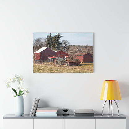 U R There Photography Bronson Lake Reds Rustic Farmhouse Acrylic Wall Print
