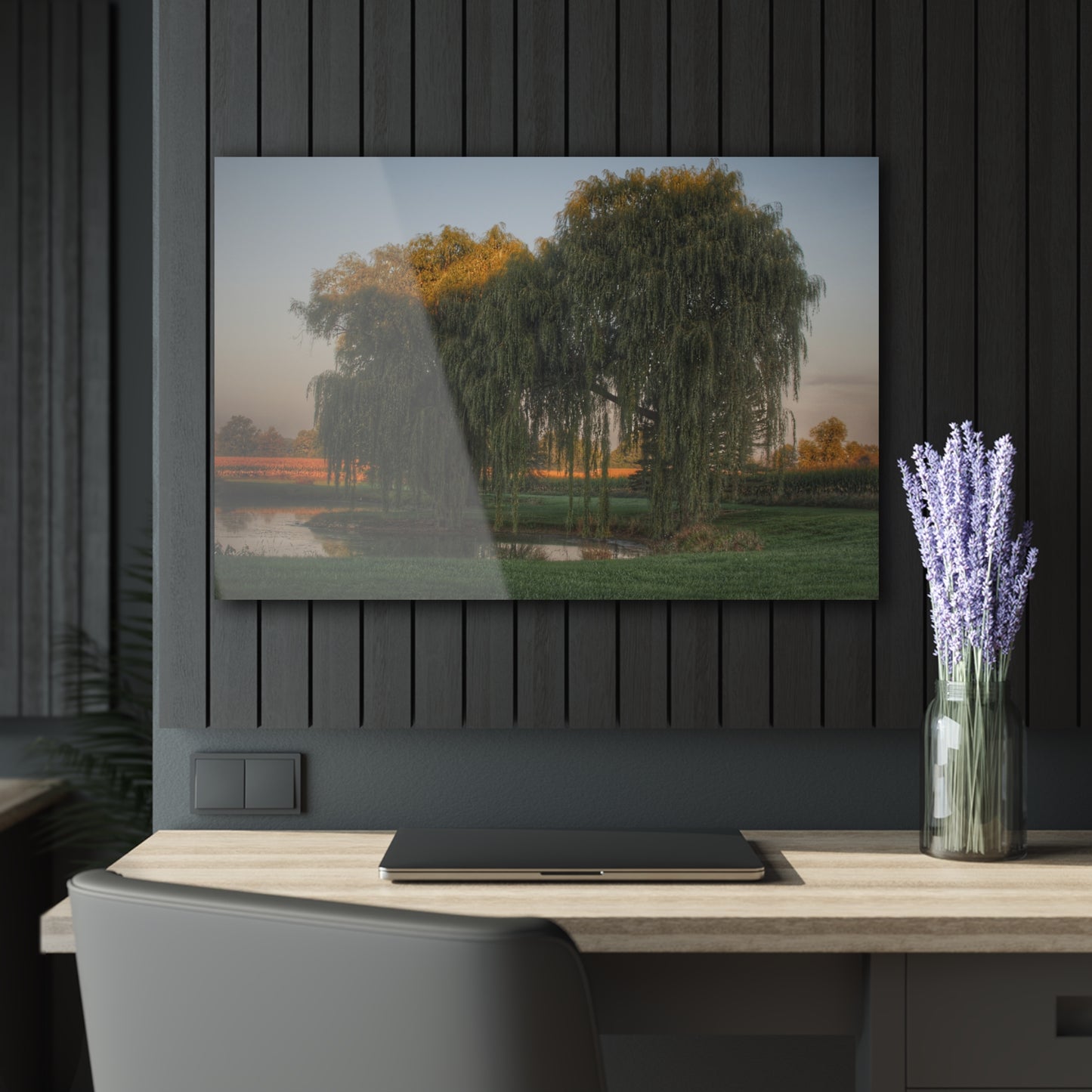 U R There Photography Sunrise on Willow Pond I Rustic Farmhouse Acrylic Wall Print