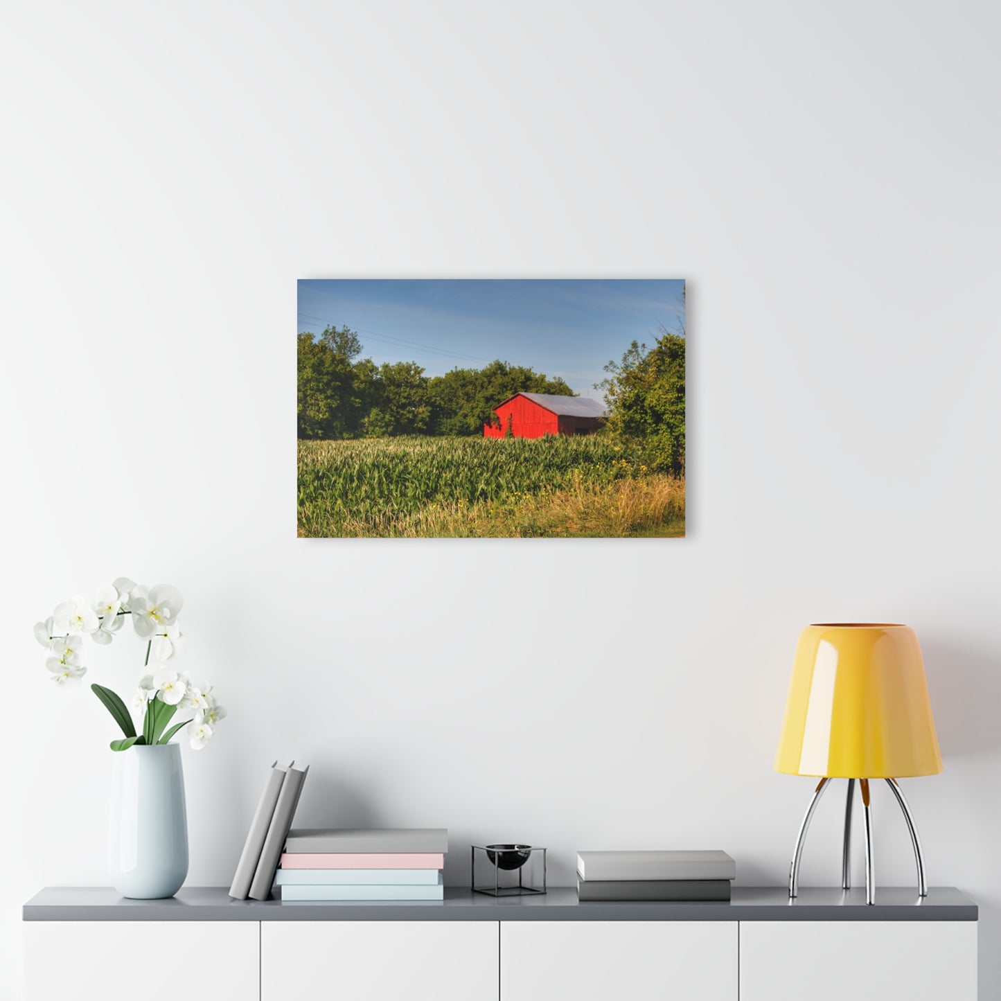 U R There Photography Willard Road Red II Rustic Farmhouse Acrylic Wall Print