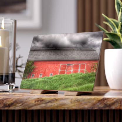 U R There Photography Stanley Road Red II Rustic Farmhouse Decorative Ceramic Tile