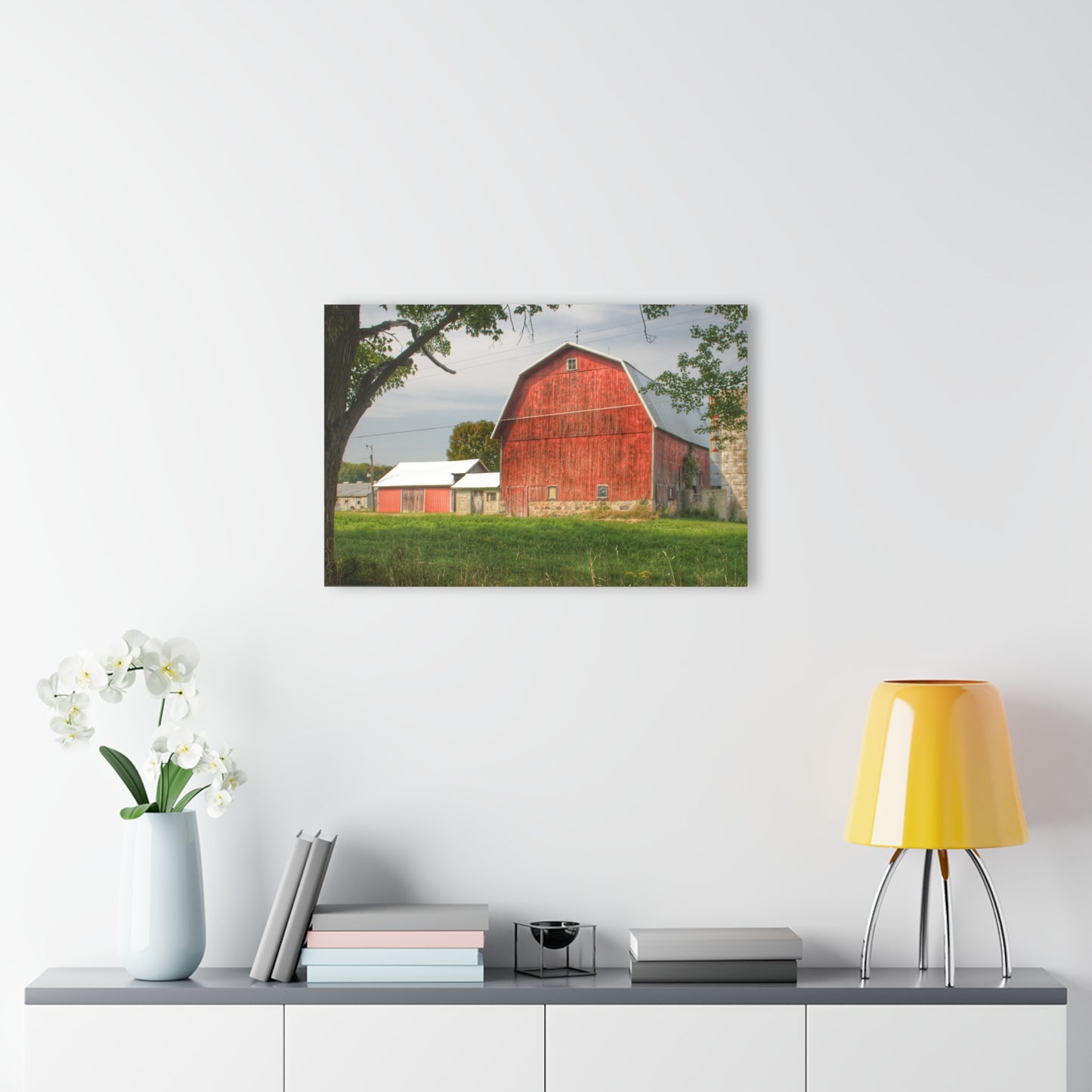 Barn Boutique Modern Farmhouse Acrylic Wall Print| Crawford Road Red II